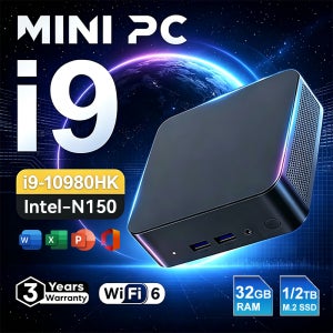 미니 PC 인텔 코어 i9 10980HK N150 윈도우 11 프로 휴대용 컴퓨터 게이밍 PC 32GB 램 1/2TB SSD 사무용/학습용 4K 와이파이 6 게이머 PC