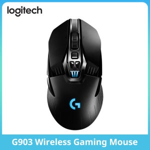로지텍 G903 라이트 스피드 무선 게이밍 마우스, 히어로 25K 센서, 파워플레이 호환, 라이트싱크 RGB, 25600 DPI