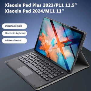 레노버 샤오신 패드 2024 탭 M11 11인치 TB331FC 플러스 2023 11.5인치 탭 P11 2세대 11.5인치용 탈부착식 백라이트 키보드 케이스