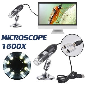 조정 가능한 1600X 2MP 1080P 8 LED 디지털 현미경 Type-C/마이크로 USB 돋보기 전화 PC 용 전자 스테레오 USB 내시경