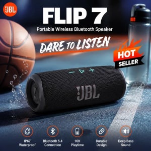 JBL 플립 7 휴대용 블루투스 스피커 IP68 방수 방진 딥 베이스 AI 사운드 부스트 16시간 재생시간 아웃도어 캠핑용