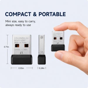 로지텍 MK220 MK235 MK240 나노 MK260 MK270 MK275 MK345 무선 마우스 키보드 콤보 액세서리용 USB 수신기 교체품