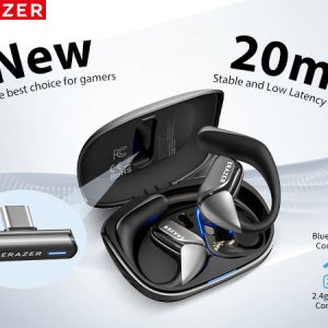 ERAZER XF29 오픈형 게이밍 이어버드 (2.4G 동글 포함), 20ms 초저지연 블루투스 헤드폰, PC, 스위치, PS5, VR용 ENC 통화 기능 탑재