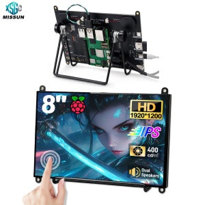 라즈베리 파이 5 7/8인치 스크린, IPS TFT LCD HDMI 디스플레이 터치 스크린 모니터 1024*600 1920*1200 HDMI 스피커 DIY 학생용