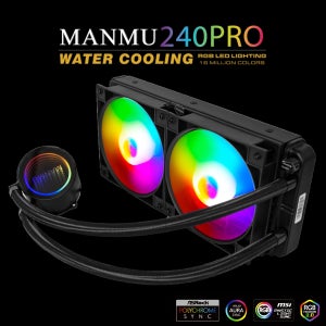MANMU 240mm 수냉식 쿨러 화려한 올인원 수냉 인피니티 미러 라디에이터 PC AIO CPU 수냉 쿨러