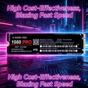 오리지널 뉴 1080PRO M.2 NVMe PCIe4.0 NGFF SSD 내장형 솔리드 스테이트 드라이브 (PS5 게임 콘솔, 데스크탑, 노트북 컴퓨터용)