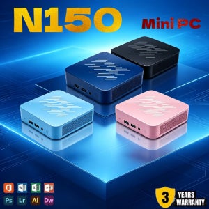 새로운 미니 PC 인텔 코어 N150 저전력 미니 호스트 16GB 램 대용량 SSD WiFi 6 블루투스 5.2 4K HD 출력 홈 오피스 컴퓨터