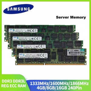 삼성 서버 메모리 DDR3 DDR3L 32GB 16GB 8GB 4GB RAM 1866 1600 1333MHz 서버 메모리 PC3-12800R REG ECC RAM 등록 메모리