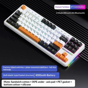 Aula F87 Pro 무선 기계식 키보드 트라이 모드 블루투스 사이드 프린트 Rgb 사이드 라이트 마작 사운드 성인용 맞춤형 게임