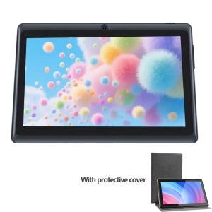 7인치 IPS 미니 안드로이드 스마트 태블릿, 32GB ROM, 4GB RAM, 2.4Ghz WIFI, 쿼드코어 프로세서, 학생, 교육용으로 적합.