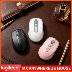 로지텍 MX 애니웨어 3S 프리미엄 무선 마우스, 디자인 작업용, 저소음, 고정밀, 인체공학적, 다크필드 8K DPI 탑재