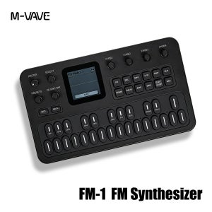 M-VAVE FM-1(SK15) 블랙 FM1 신디사이저 키보드 – 6개의 오퍼레이터, 32개의 알고리즘, 128개의 프리셋, 리버브/디스토션, 16스텝 시퀀서