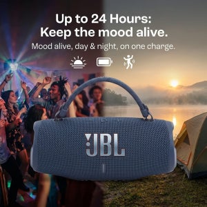 JBL 차지 6 휴대용 블루투스 스피커, 무선 딥 베이스 서브우퍼, IP68 방수 프로 사운드 (야외 파티 및 캠핑용)