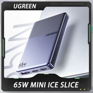 유그린 65W 미니 아이스 슬라이스 GaN 충전기 플러그 저온 냉각 휴대용 초슬림 PD USB-C 고속 충전기 맞춤 선물