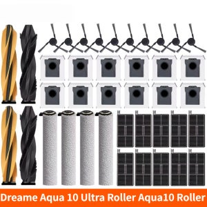 Dreame Aqua 10 Ultra Roller/Aqua 10 Roller 진공청소기 부품 메인 롤러 사이드 브러시 백 필터 롤러 걸레 천 추가품