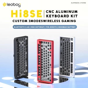 LEOBOG Hi8SE Hi8 무선 게이밍 알루미늄 기계식 키보드 키트 75% 80키 블루투스 2.4G 유선 RGB 핫스왑 게이머 키보드