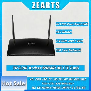 TP-Link Archer MR600 4G LTE Cat6 무선 공유기 AC1200 듀얼 밴드 WiFi 게이트웨이 방화벽 SIM 카드 네트워크 허브 홈 1000Mbps