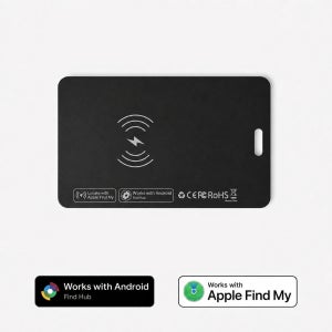 1팩 지갑 추적기 카드, 충전식 초슬림 물품 찾기, iOS 및 안드로이드 호환, 애플 나의 찾기 앱과 호환, 스마트