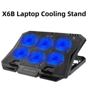 X6B 노트북 쿨러 15.6인치 무소음 팬 냉각 스탠드 14인치 노트북용 베이스 온도 조절 컴퓨터 팬 브래킷