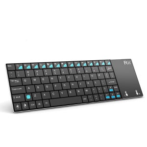 러시아어 스페인어 영어 프랑스어 키보드 무선 Rii K12 +/i12 + 안드로이드 노트북 PC TV 박스 용 터치 패드 마우스가있는 미니 키보드