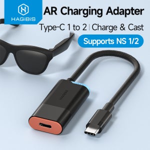 하기비스 USB-C to AR 글래스 충전 어댑터 충전 및 플레이 컨버터 100W PD USB C 허브 (스위치 1/2, 로키드/엑스리얼/레이네오 에어용)