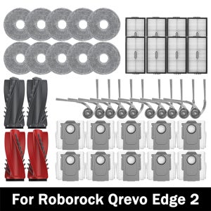 Roborock Qrevo Edge 2 로봇 진공 청소기 액세서리 메인 사이드 브러시 걸레 천 Hepa 필터 먼지 봉투 예비 부품