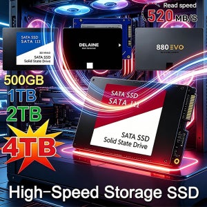 새로운 4TB 솔리드 스테이트 디스크 SSD 고속 500G 1TB 2TB 내장 HDD 하드 드라이브 SATA3 2.5인치 노트북 마이크로컴퓨터 데스크탑용