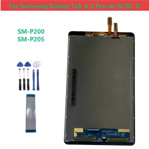 삼성 갤럭시 탭 A S펜 Wi-Fi 3G SM-P200 SM-P205 P200 P205 8인치 LCD 디스플레이 터치 스크린 디지타이저 글래스 어셈블리용 AAA