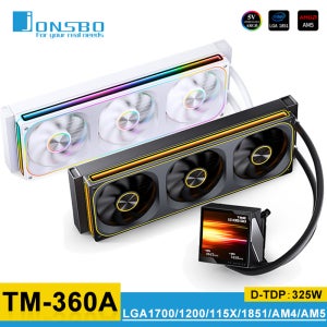 존스보 TM-360A ARGB 수냉식 라디에이터 3.95인치 스크린 마그네틱 알루미늄 쉘 콜드 헤드 ZA-360 케이스 팬 AIO 수냉 쿨러