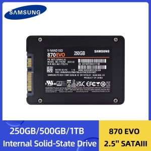 삼성 2.5인치 SATAIII SSD 870 Evo 1TB 500GB 250GB 내장형 솔리드 스테이트 디스크 HDD 하드 드라이브 노트북 데스크탑 PC MLC 디스코 두로