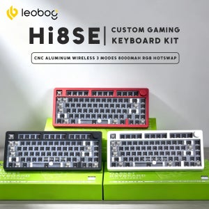 LEOBOG Hi8SE Hi75 Hi8 무선 커스텀 게이밍 알루미늄 기계식 키보드 키트 80% 블루투스 유선 RGB 핫스왑 게이머 키보드