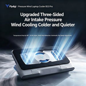 플라이디지 압력냉각 라디에이터 BS3Pro - 노트북 게이밍 노트북 e스포츠 노트북 - 저소음 팬 쿨링 베이스
