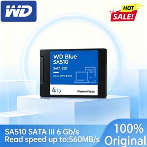 오리지널 WD 블루 SA510 500GB 1TB 2TB 4TB SSD SATA 3.0 2.5인치 하드 디스크 내장형 솔리드 스테이트 드라이브 (노트북/데스크탑용)