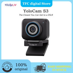 YOLOLIV YoloCam S3 AI 기반 4K 라이브 스트리밍 웹캠, 대형 1/1.3인치 CMOS 센서, HDR 지원, 최대 4K30 또는 1080p60 비디오