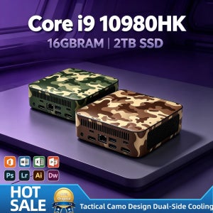 코어 i9 10980HK 초소형 미니 PC 16GB 램 1TB/2TB M.2 SSD WiFi6 블루투스 5.2 4K HD 사무용/게이밍 데스크탑 프로