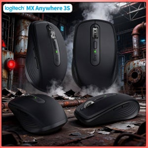 인체공학적 MX Anywhere 3S - 8K DPI, 하이퍼스크롤, 미끄럼 방지, DIY 온라인 강좌 및 E-러닝 데스크 작업에 이상적