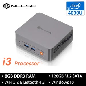 MLLSE 미니 PC M2 인텔 제미니 레이크 인텔 I3 4030U 8GB 램 128GB 롬 WiFi 5 윈도우10 블루투스 4.2 USB 3.0 미니 컴퓨터