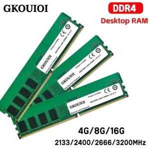 GKOUIOI DDR4 데스크탑 메모리 램 PC4 4G 8G 16G 2133 2400 2666 3200MHz 288핀 DIMM 비-ECC 컴퓨터 메모리
