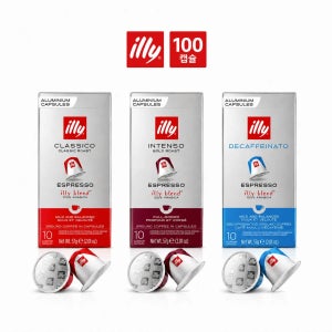일리 네스프레소 캡슐 illy 인텐소 클라시코 디카페인 네스프레소 호환 100캡슐