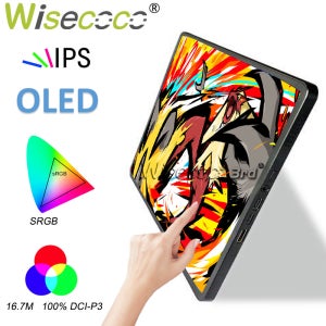 Wisecoco 휴대용 OLED 모니터, 초박형 터치 모니터, IPS 라즈베리 파이, 윈 10, 11 AMOLED 디스플레이, USB-C 포트, 2K, 1728x2360, 11 인