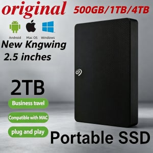 새로운 시게이트 휴대용 외장 하드 드라이브 2.5인치 USB3.0 고속 500GB 1TB 확장 저장 디스크 (노트북 데스크탑 PC용)