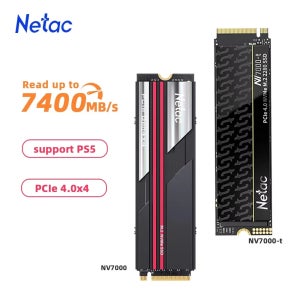 Netac 7400 메가바이트/초 SSD NVMe M2 2TB 1TB 512GB 4TB 내부 솔리드 스테이트 하드 드라이브 M.2 PCIe 4.0x4 2280 SSD 디스크(PS5
