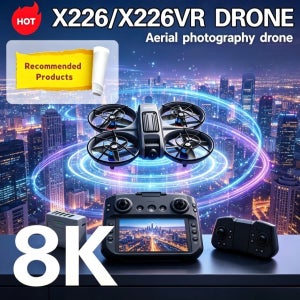 오리지널 X226 X226VR FPV RC 드론 접이식 UAV 쿼드콥터 5G WIFI 8K HD 듀얼 전문가용 카메라 대형 화면 원격 조종 항공기