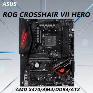 AMD X470 AM4 마더보드 ASUS ROG CROSSHAIR VII HERO 메인보드 CPU Ryzen 7 5800X3D 9 5950X 7 5700X 5 5600X 5 560