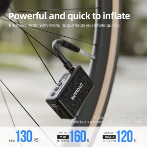 CYCLAMI AM6 미니 에어 펌프 130 PSI 휴대용 포켓 전동 펌프 타이어 공기압 디스플레이 타이어 공기 주입기 MTB 로드 바이크 FV AV