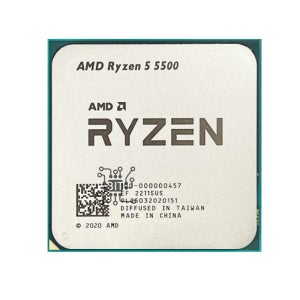 AMD 라이젠 5 5500 R5 5500 3.6GHz 6코어 12스레드 CPU 7NM L3=16M 100-000000457 소켓 AM4 팬 없음