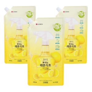 세이프 뿌리는 레몬식초 리필형  725ml  3개