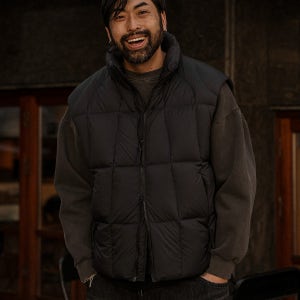 (L-6XL)루스니아 오리털 패딩조끼[HJU 빅사이즈 밑단스트링 이중지퍼]
