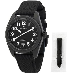 제니스 파일럿 오토매틱 크리스탈 블랙 다이얼 시계 49 4000 3620 21 I001 남성 Pilot Automatic Crystal Black Dial Men 134661913