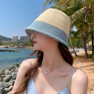 벙거지 스타일로 편안한 여름 벙거지 모자 세련된 색상 배색
